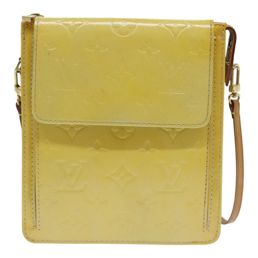 Louis Vuitton Mott Handbag Monogram Vernis, YELLOW, PATENT_LEATHER, Handbag
