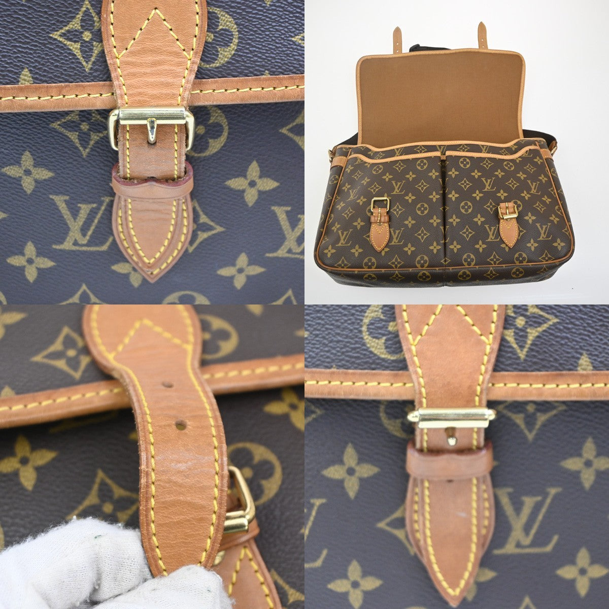 Louis Vuitton Sac Gibeciere Messenger Bag Monogram Canvas, BROWN, CANVAS, Shoulder bag