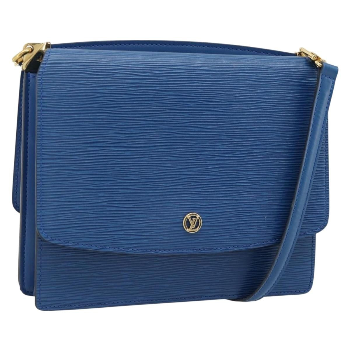 Louis Vuitton Grenelle Shoulder Bag Epi Leather, Blue, Leather, Shoulder Bag