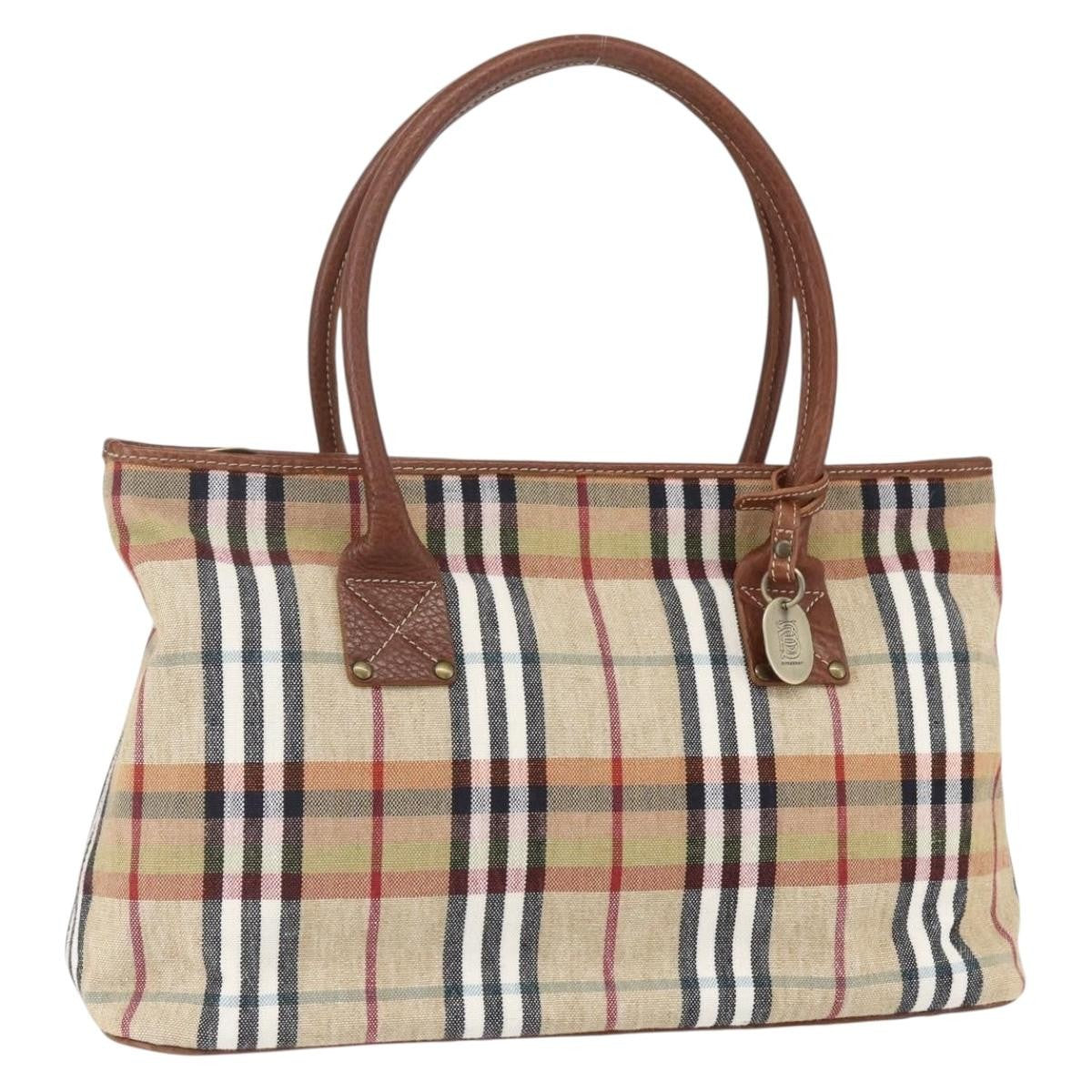 Burberry Nova Check Tote canvas check pattern, BEIGE, CANVAS, Tote bag