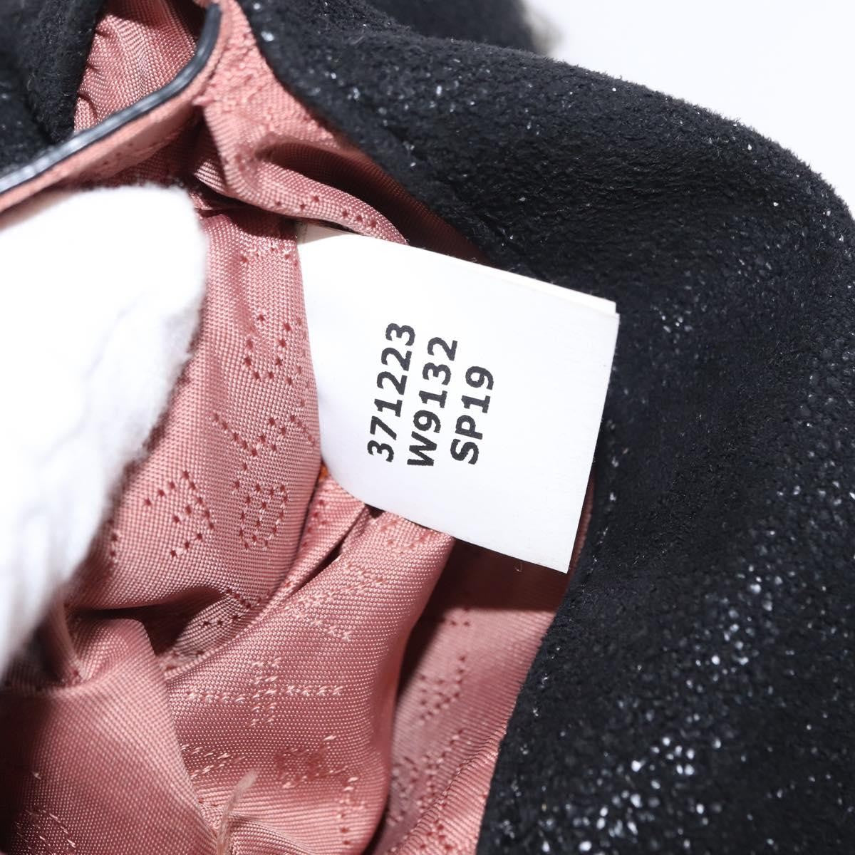 Stella McCartney Falabella Fold Over Crossbody Bag Shaggy Deer, BLACK, POLYESTER, Shoulder bag