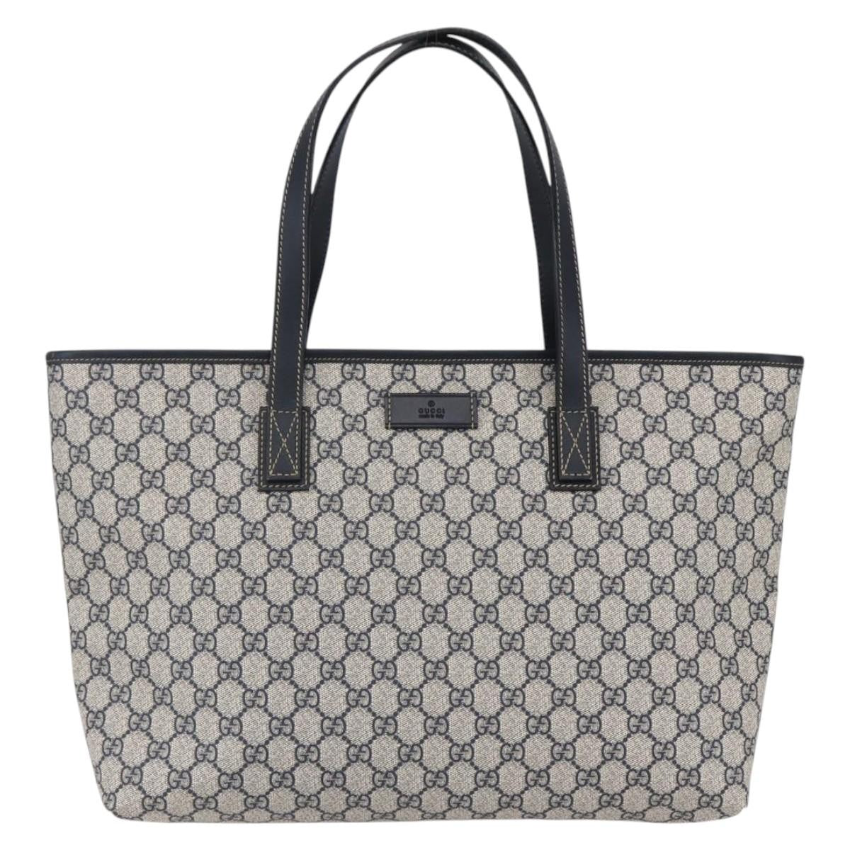 Gucci Open Tote GG Canvas, NAVY, CANVAS, Tote bag