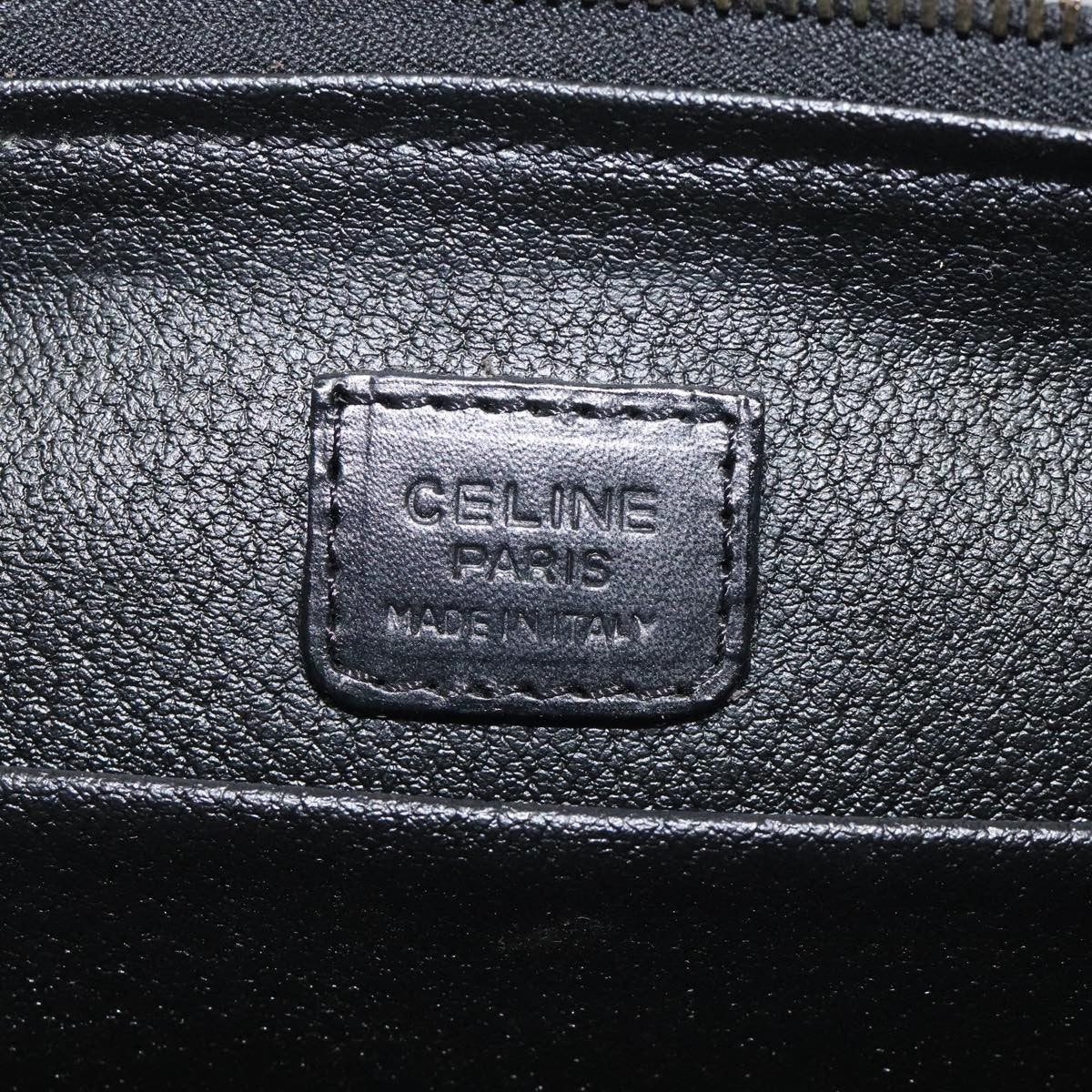Celine Macadam Pochette Canvas and Leather, BLACK, CANVAS, Clutche & pouche