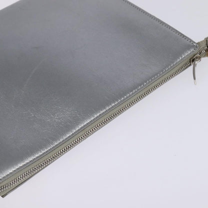 Salvatore Ferragamo Gancini Shoulder Bag Leather, SILVER, LEATHER, Shoulder bag