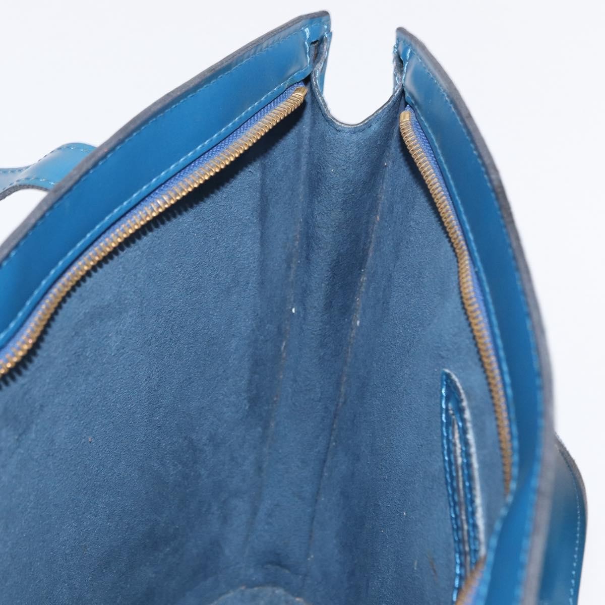 Louis Vuitton Saint Jacques Handbag Epi Leather, BLUE, LEATHER, Shoulder bag