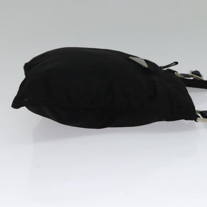 Prada Front Pocket Messenger Bag Tessuto, Black, Nylon, Shoulder Bag