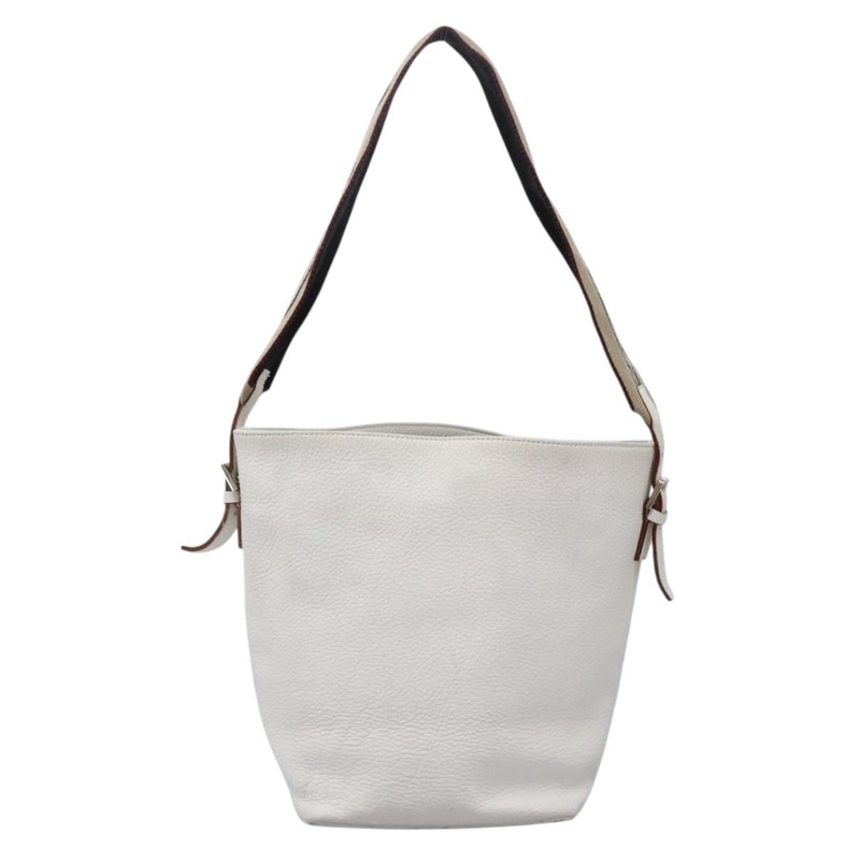 Burberry Shoulder Bag Leather, WHITE, LEATHER, Shoulder bag