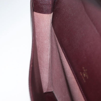Louis Vuitton Serviette Kourad Briefcase Taiga Leather, Burgundy, Leather, Briefcase