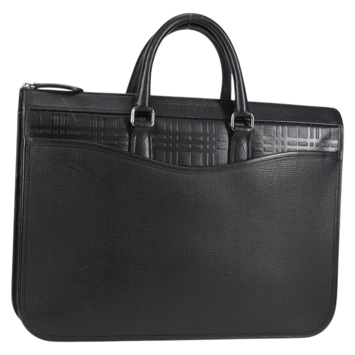 Burberry Briefcase Leather, BLACK, LEATHER, Briefcase