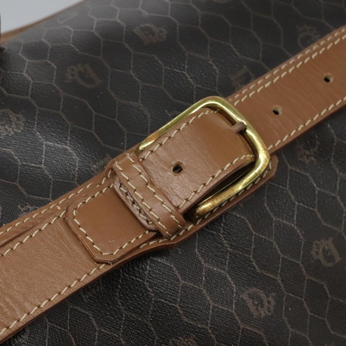 Christian Dior Vintage Honeycomb Boston bag Canvas and Leather, BLACK, CANVAS, Travel bag