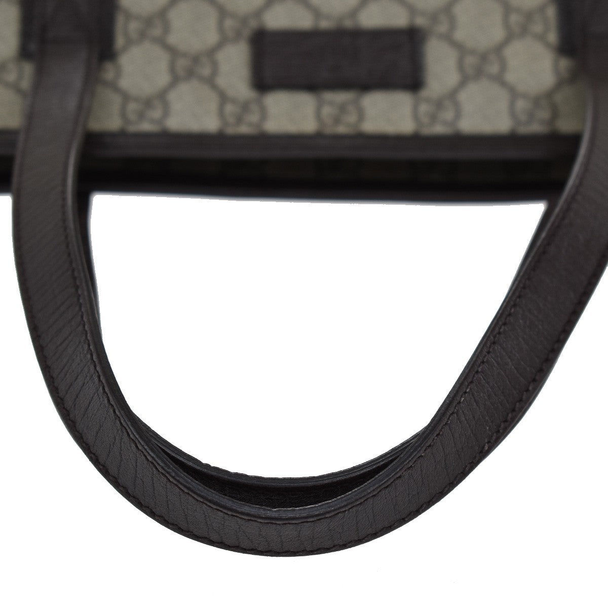 Gucci Plus Tote GG Coated Canvas with Leather, BROWN, CANVAS, Tote bag