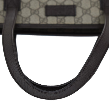 Gucci Plus Tote GG Coated Canvas with Leather, BROWN, CANVAS, Tote bag