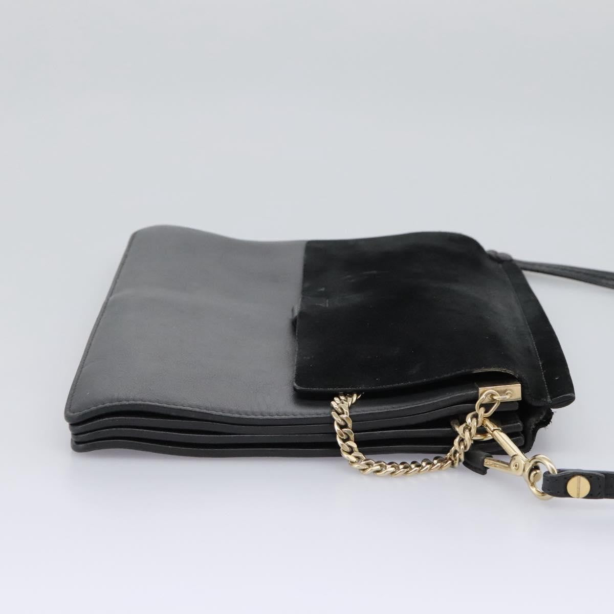 Chloe Faye Shoulder Bag Leather and Suede, BLACK, SUEDE, Shoulder bag