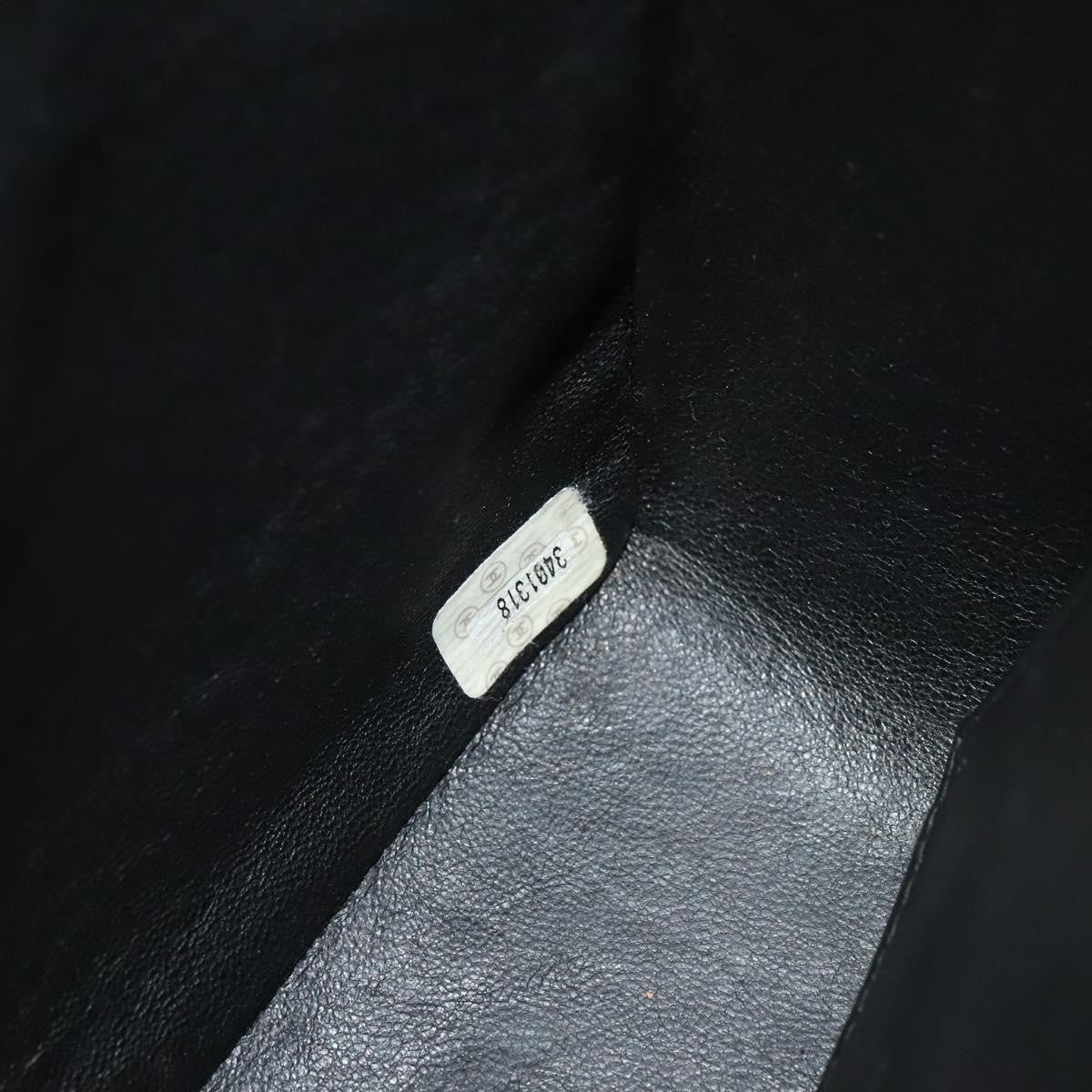 Chanel Vintage Chain Tote Quilted Patent, BLACK, LEATHER, Shoulder bag