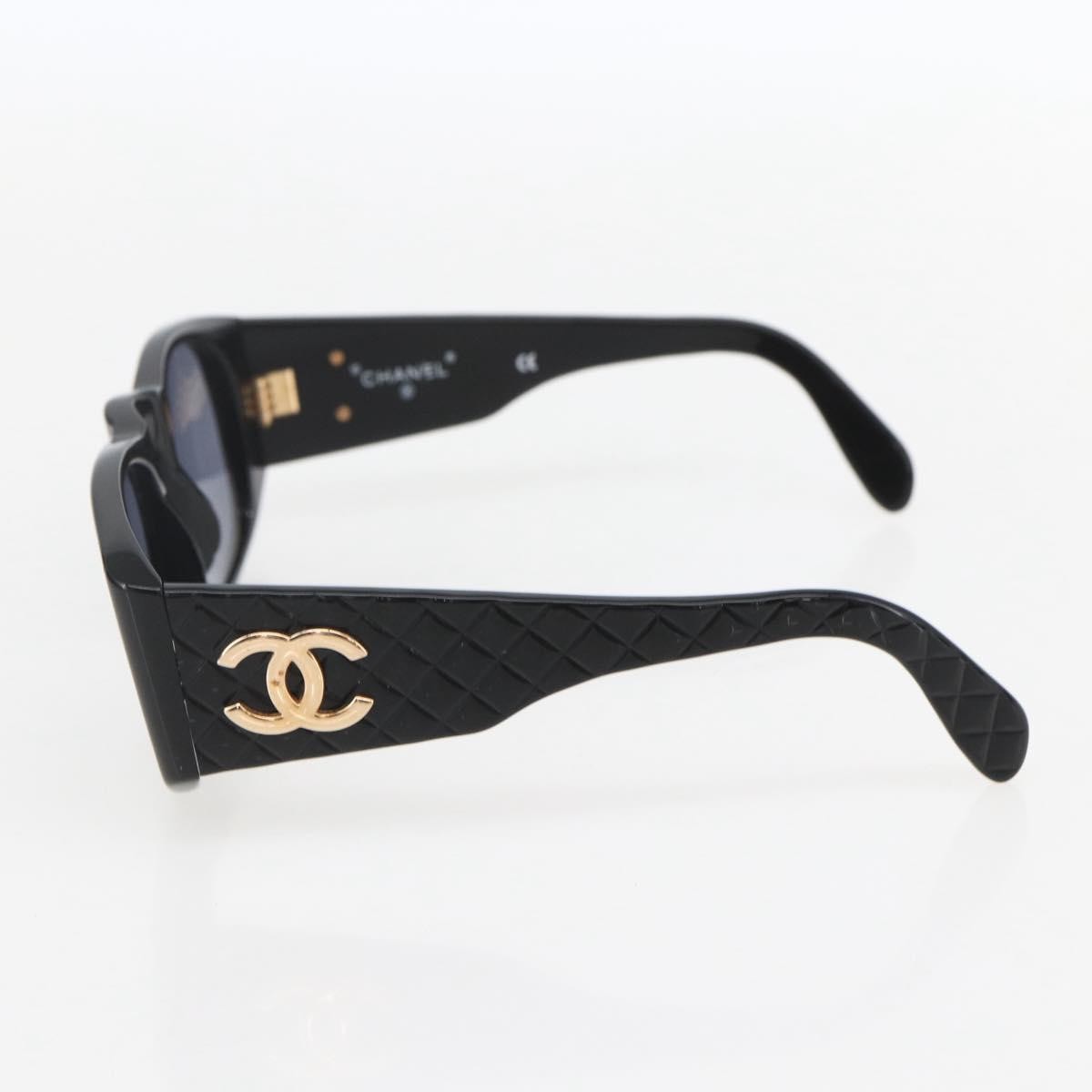Chanel CC Logo Matelasse Sunglasses Eye Wear Plastic, Black, Plastic, Sunglasses