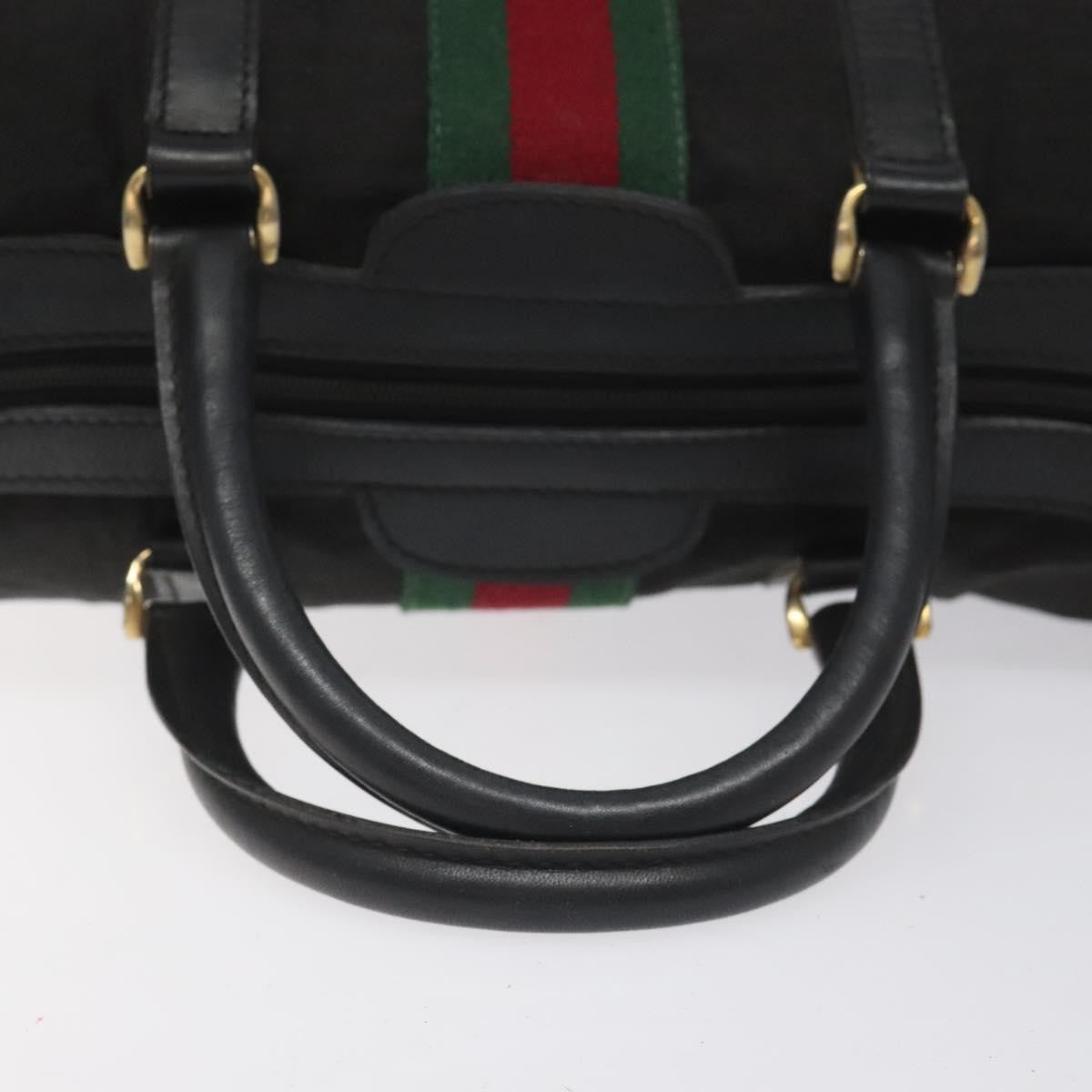 Gucci Vintage Web Boston Bag GG Canvas, BLACK, CANVAS, Handbag