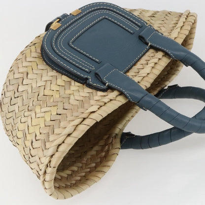 Chloe Marcie Basket Bag Raffia, Beige, Wicker, Tote Bag