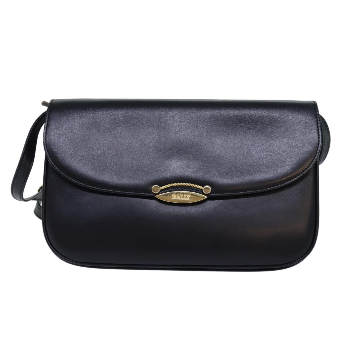 Bally Vintage Shoulder Bag Leather, Black, Leather, Shoulder Bag