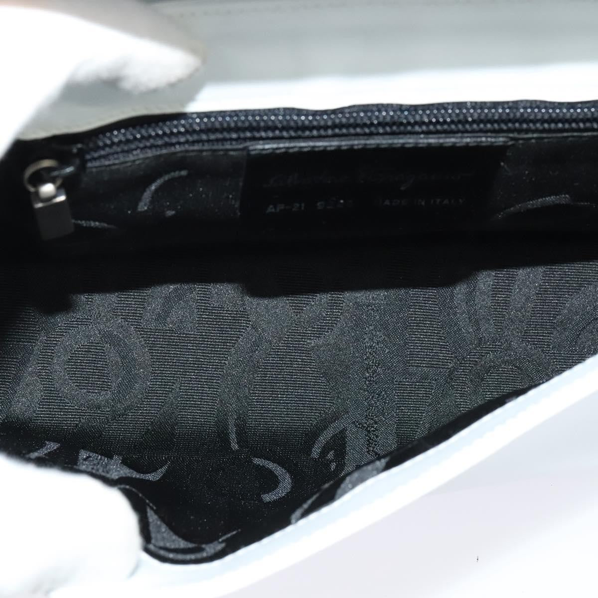 Salvatore Ferragamo Vala Shoulder Bag Leather, WHITE, LEATHER, Shoulder bag