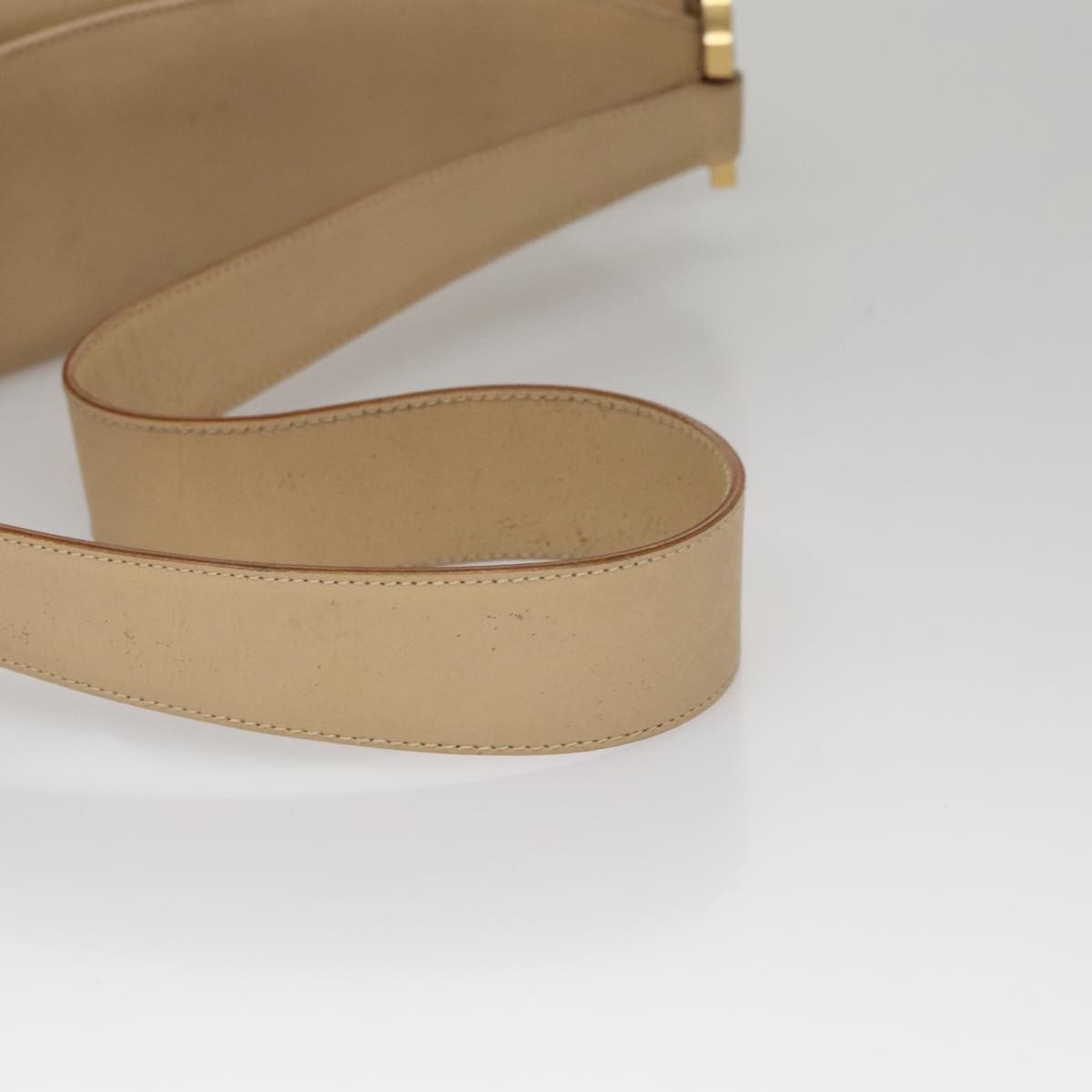 Salvatore Ferragamo Gancini Shoulder Bag Leather, BEIGE, LEATHER, Shoulder bag