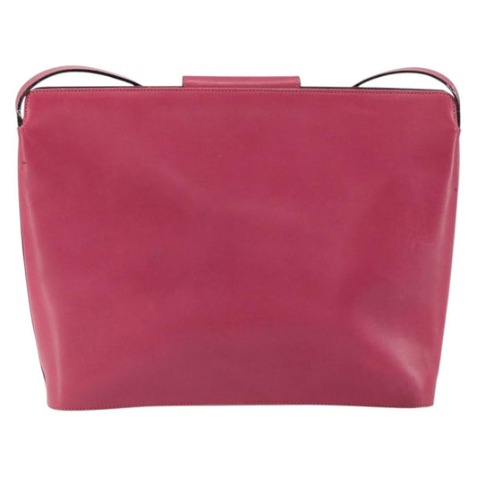 Salvatore Ferragamo Gancini Shoulder Bag Leather, PINK, LEATHER, Shoulder bag