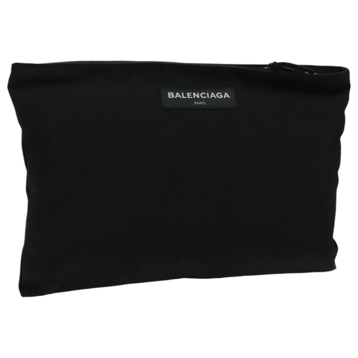 Balenciaga Logo Pouch Canvas, BLACK, CANVAS, Clutche & pouche