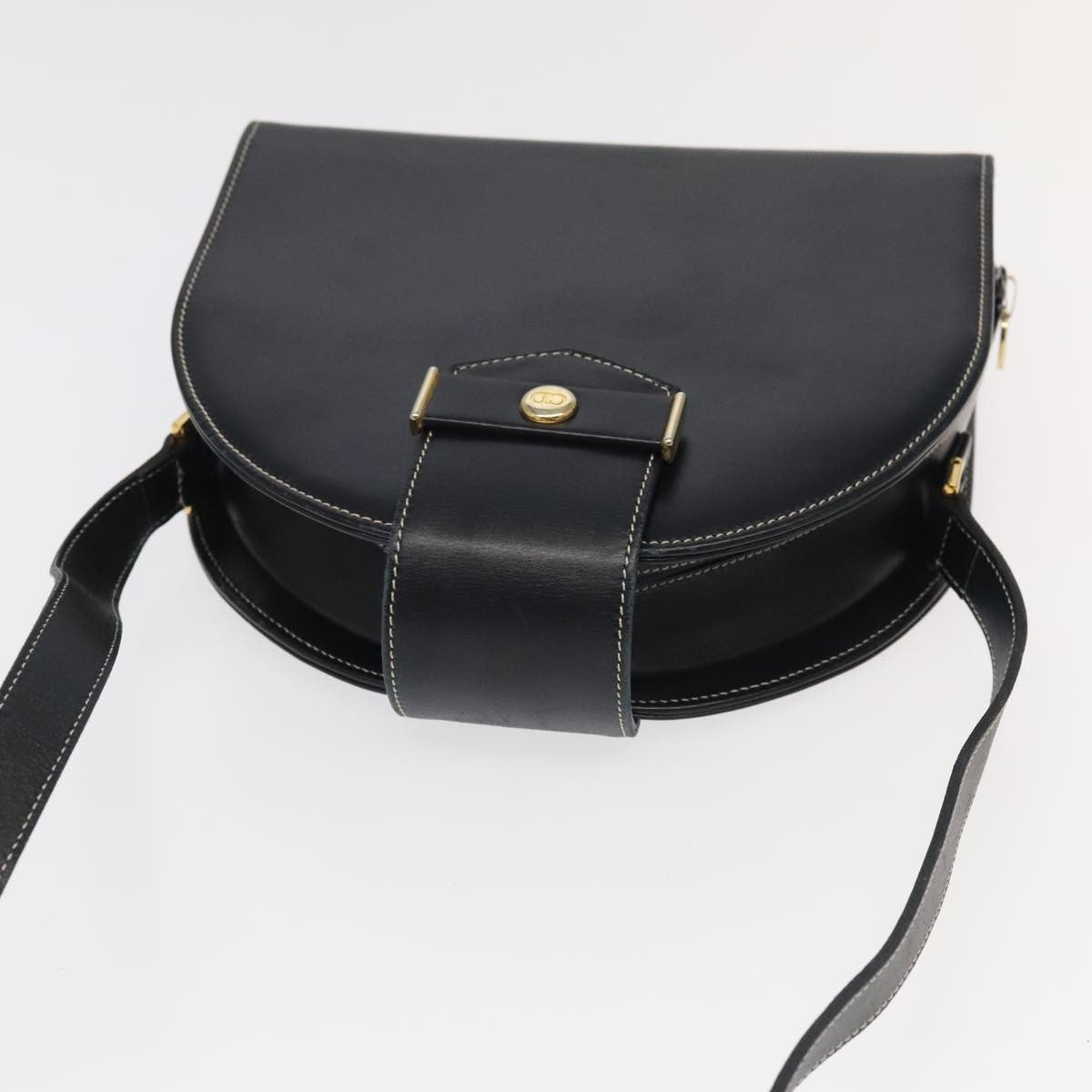 Christian Dior CD Shoulder bag Leather, BLACK, LEATHER, Shoulder bag