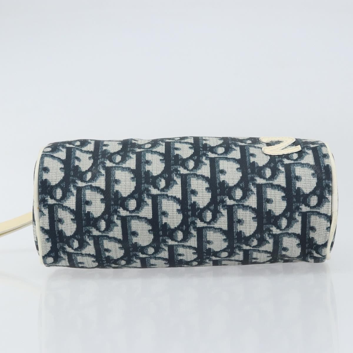 Christian Dior Vintage Trotter Pouch Canvas, NAVY, CANVAS, Clutche & pouche