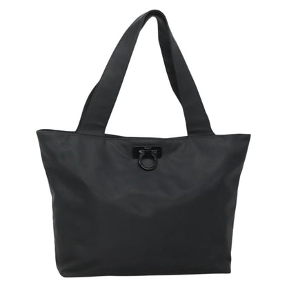 Salvatore Ferragamo Gancini Tote Nylon, BLACK, NYLON, Tote bag