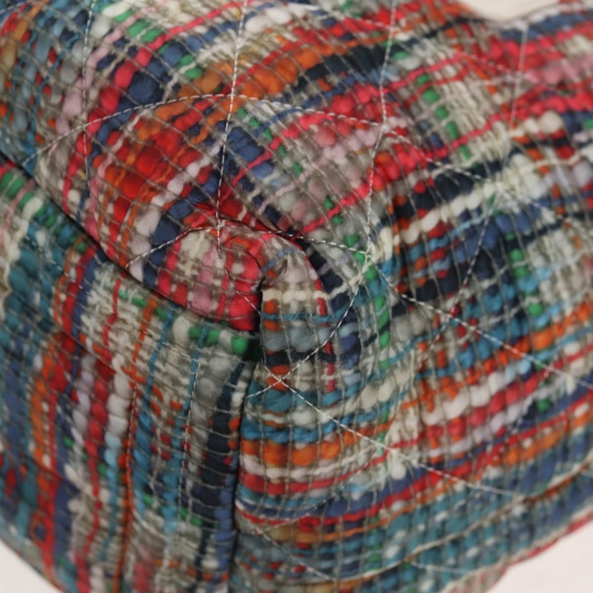 Chanel Coco Cocoon Reversible Tote Quilted Printed Nylon, WHITE, NYLON, Tote bag