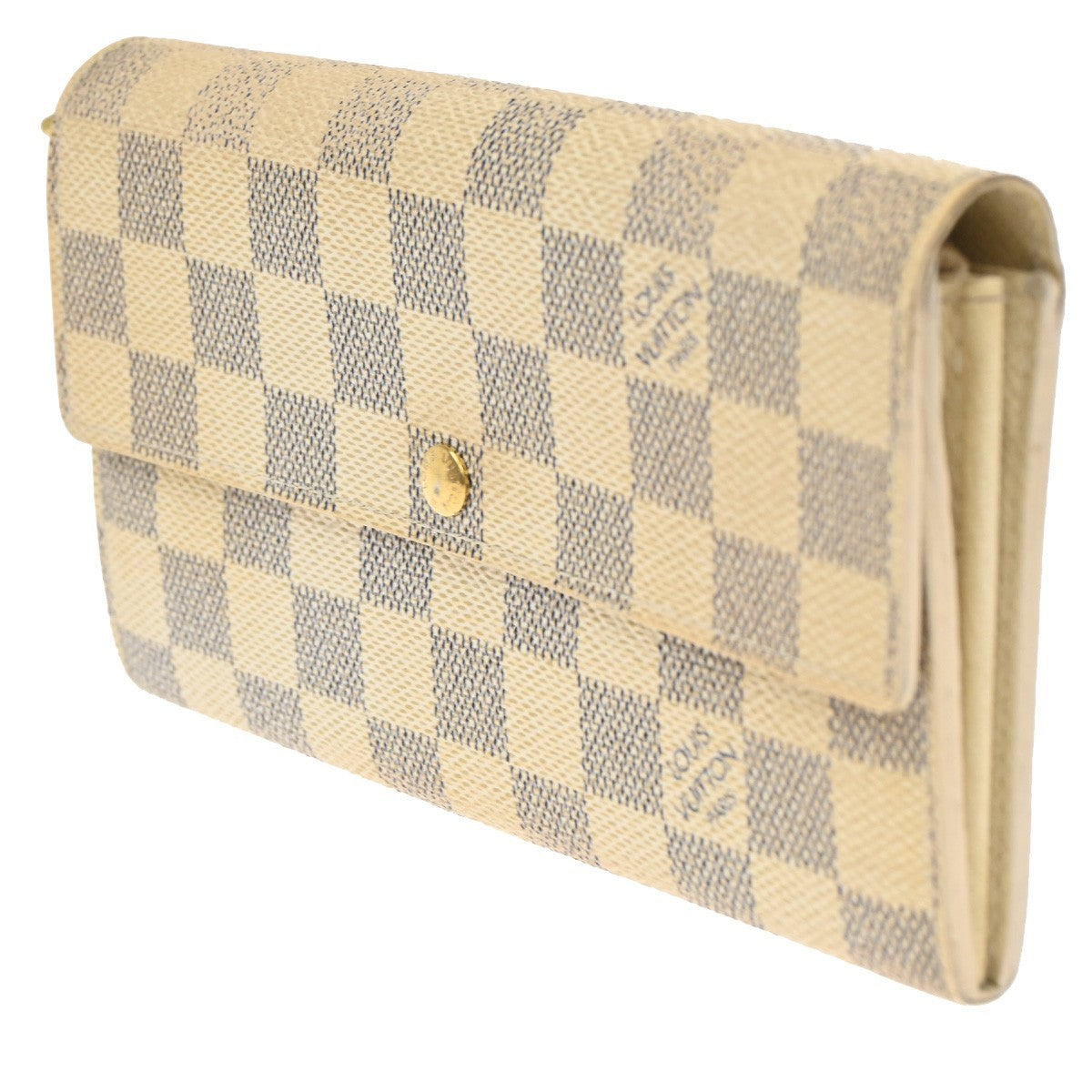 Louis Vuitton Vintage Sarah Wallet Damier, WHITE, CANVAS, Wallets