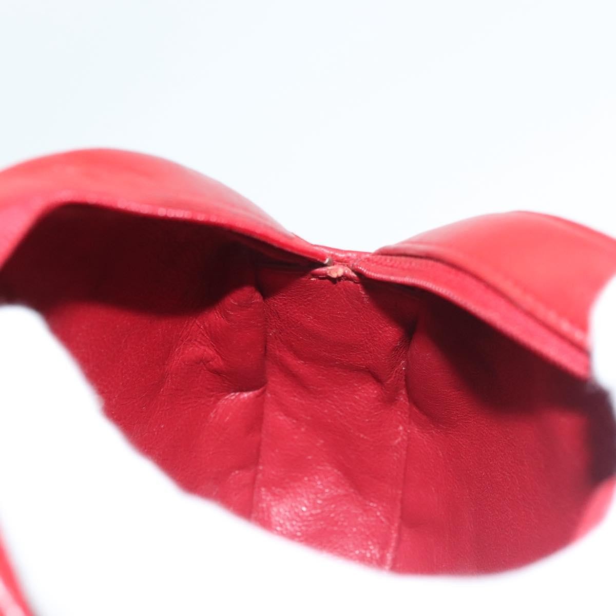 Chanel Vintage Round Tassel Crossbody Bag Quilted Lambskin, RED, LEATHER, Shoulder bag