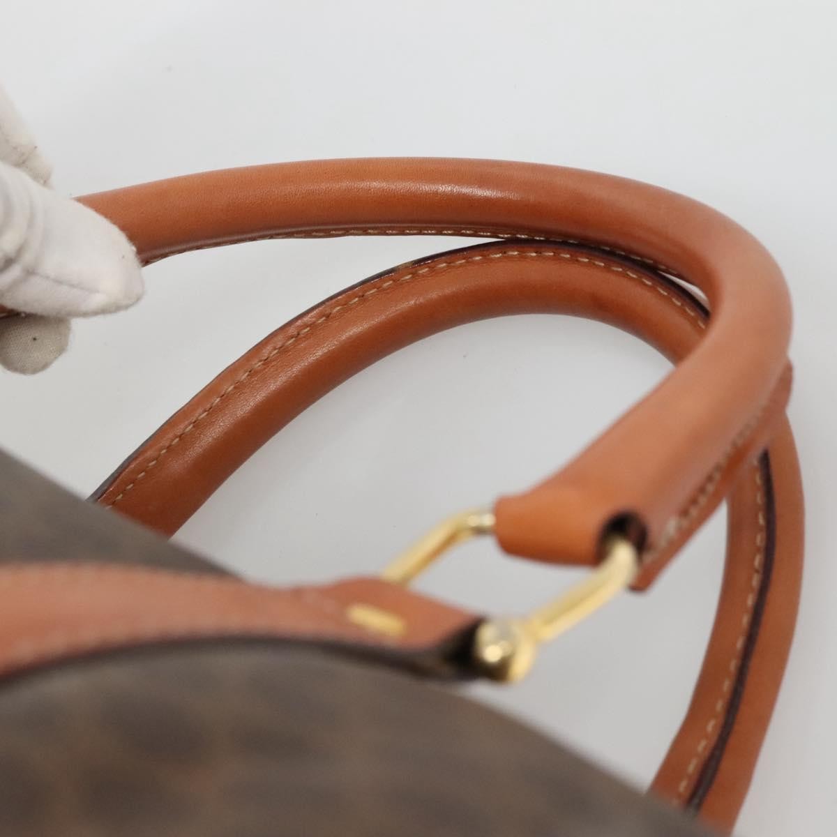 Celine Vintage Duffle Bag Macadam Coated Canvas, BROWN, CANVAS, Travel bag