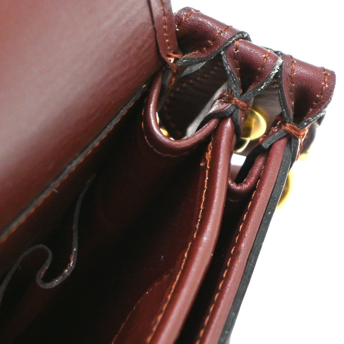 cartier Must de Cartier Shoulder Bag Leather, Burgundy, Leather, Shoulder Bag