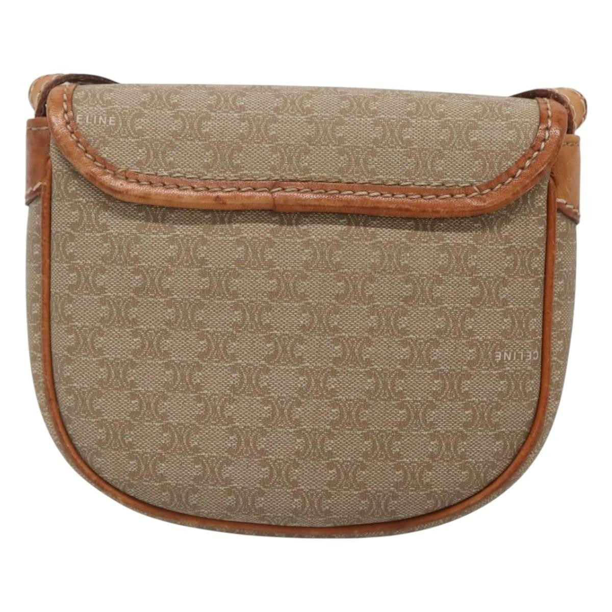 Celine Macadam Shoulder Bag PVC Leather, BEIGE, PVC, Shoulder bag