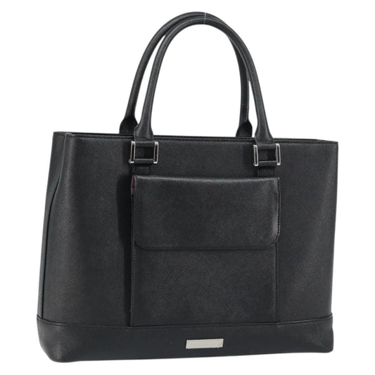 Burberry Vintage tote bag Leather, BLACK, LEATHER, Tote bag