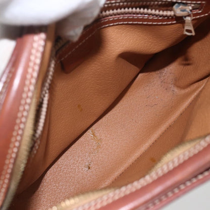 Celine Vintage Macadam Shoulder Bag Canvas and Leather, BROWN, CANVAS, Shoulder bag