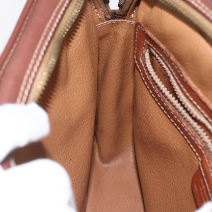 Celine Vintage Macadam Shoulder Bag Canvas and Leather, BROWN, CANVAS, Shoulder bag