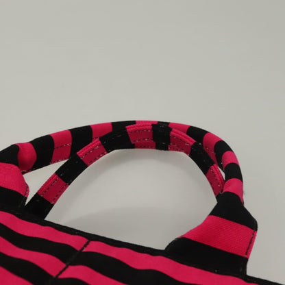 Prada Canapa Open Tote Canvas, BLACK, CANVAS, Tote bag