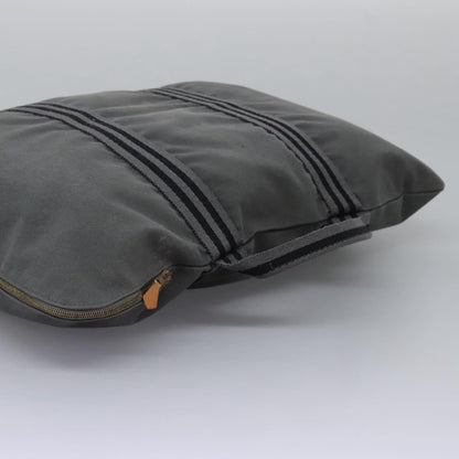 Hermes Fourre Tout Besace Messenger Bag Toile, GRAY, CANVAS, Crossbody bag