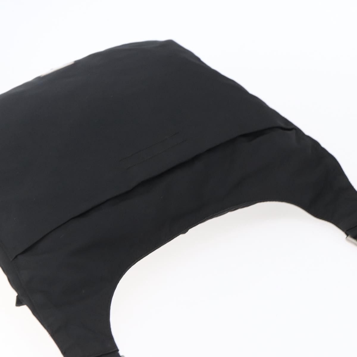 Prada Zip Messenger Quilted Tessuto, BLACK, NYLON, Shoulder bag