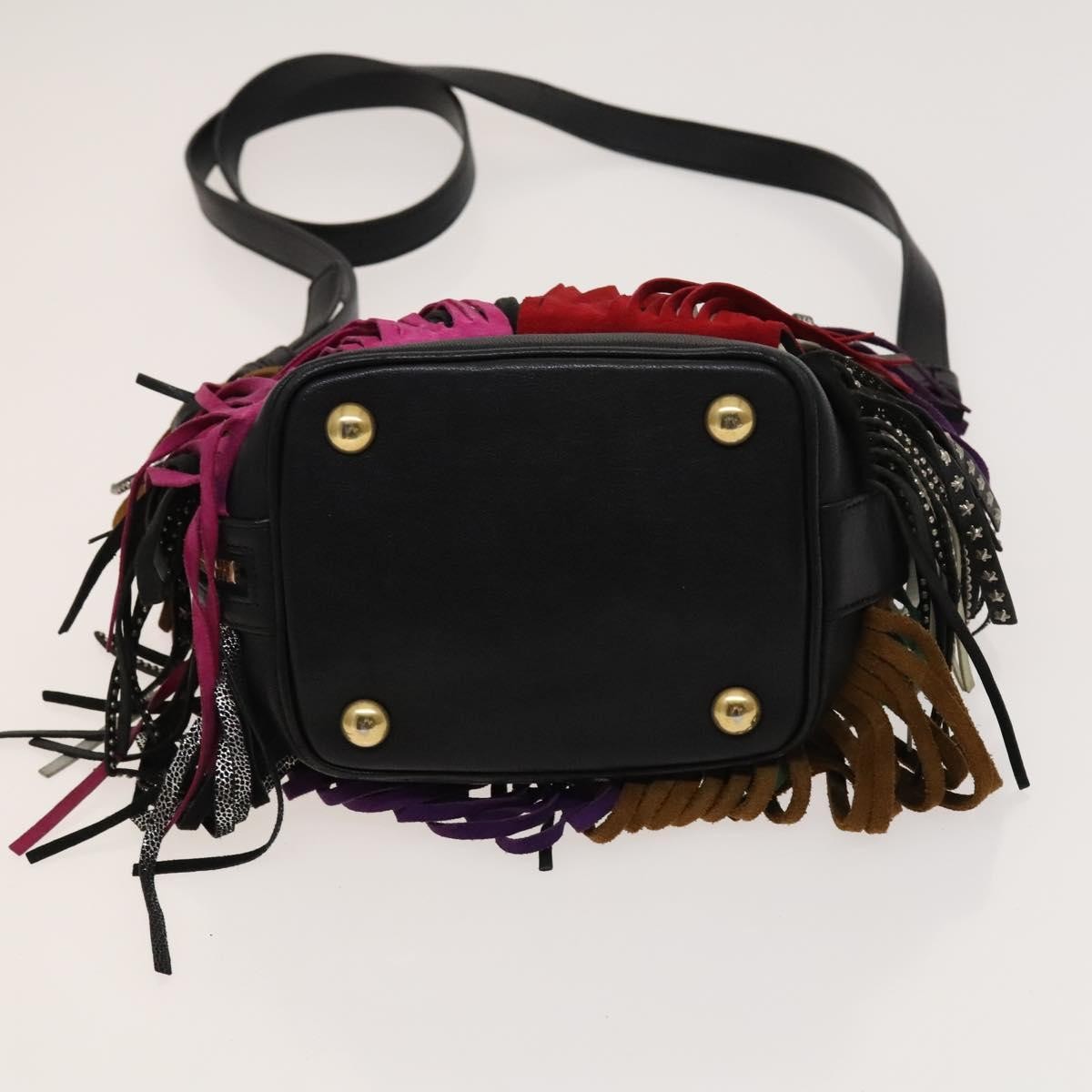 Saint Laurent Fringe Emmanuelle Bucket Bag Leather, MULTICOLOUR, LEATHER, Handbag