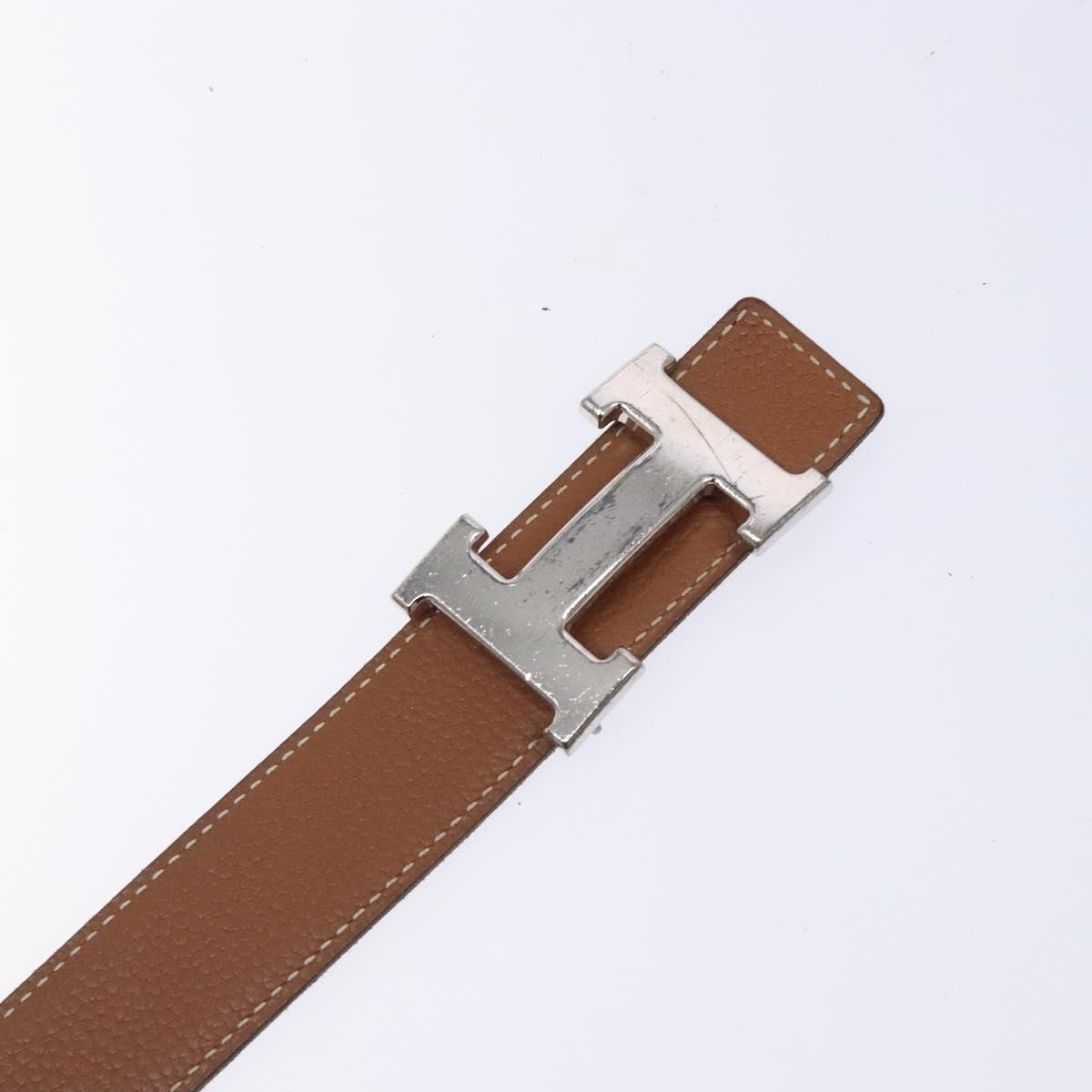 Hermes Constance Belt Leather, BROWN, LEATHER, Belts