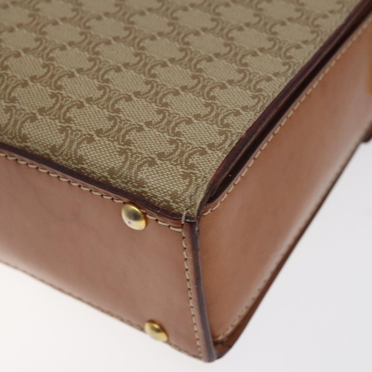 Celine Macadam Shoulder Bag PVC Leather, BEIGE, CANVAS, Shoulder bag