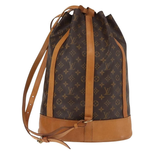 Louis Vuitton Randonnee Backpack Monogram Canvas, BROWN, CANVAS, Shoulder bag