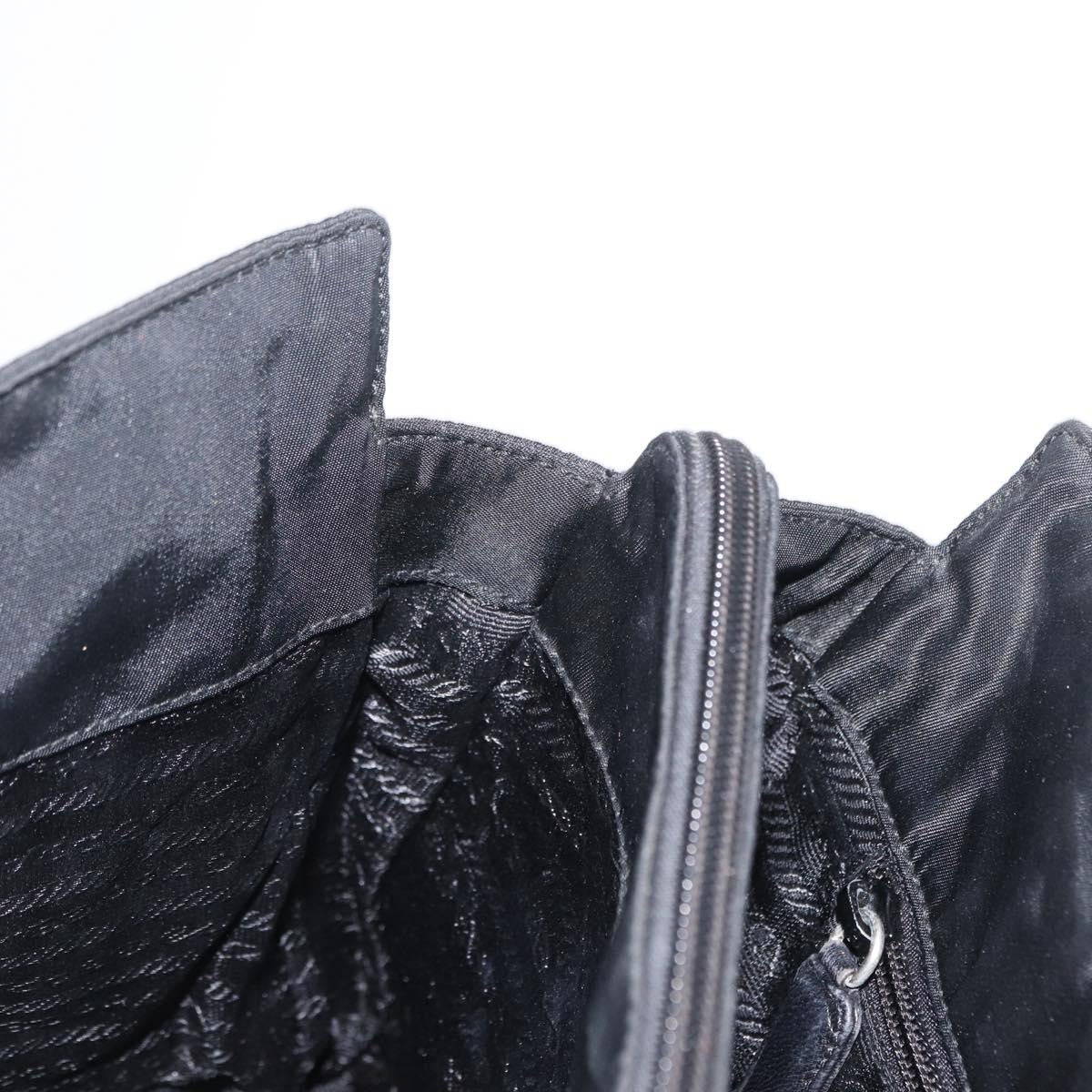 Prada Vintage Chain Shoulder Bag Tessuto, BLACK, NYLON, Shoulder bag