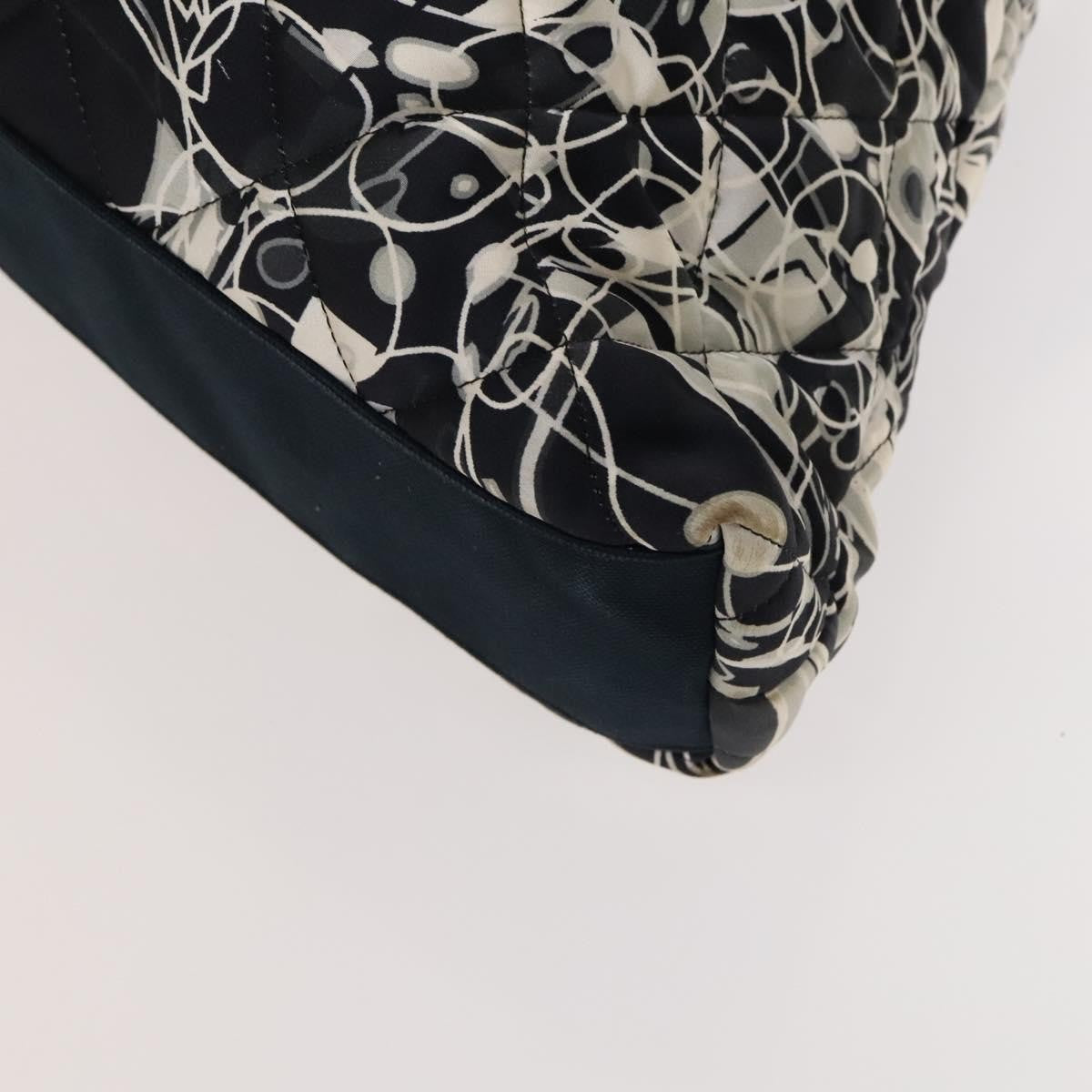 Chanel Kaleidoscope Chain Tote Quilted Printed Satin, BLACK, SILK, Tote bag