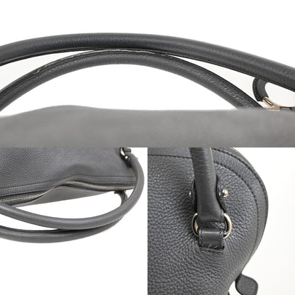 Salvatore Ferragamo Gancini handbag Leather, GRAY, LEATHER, Handbag