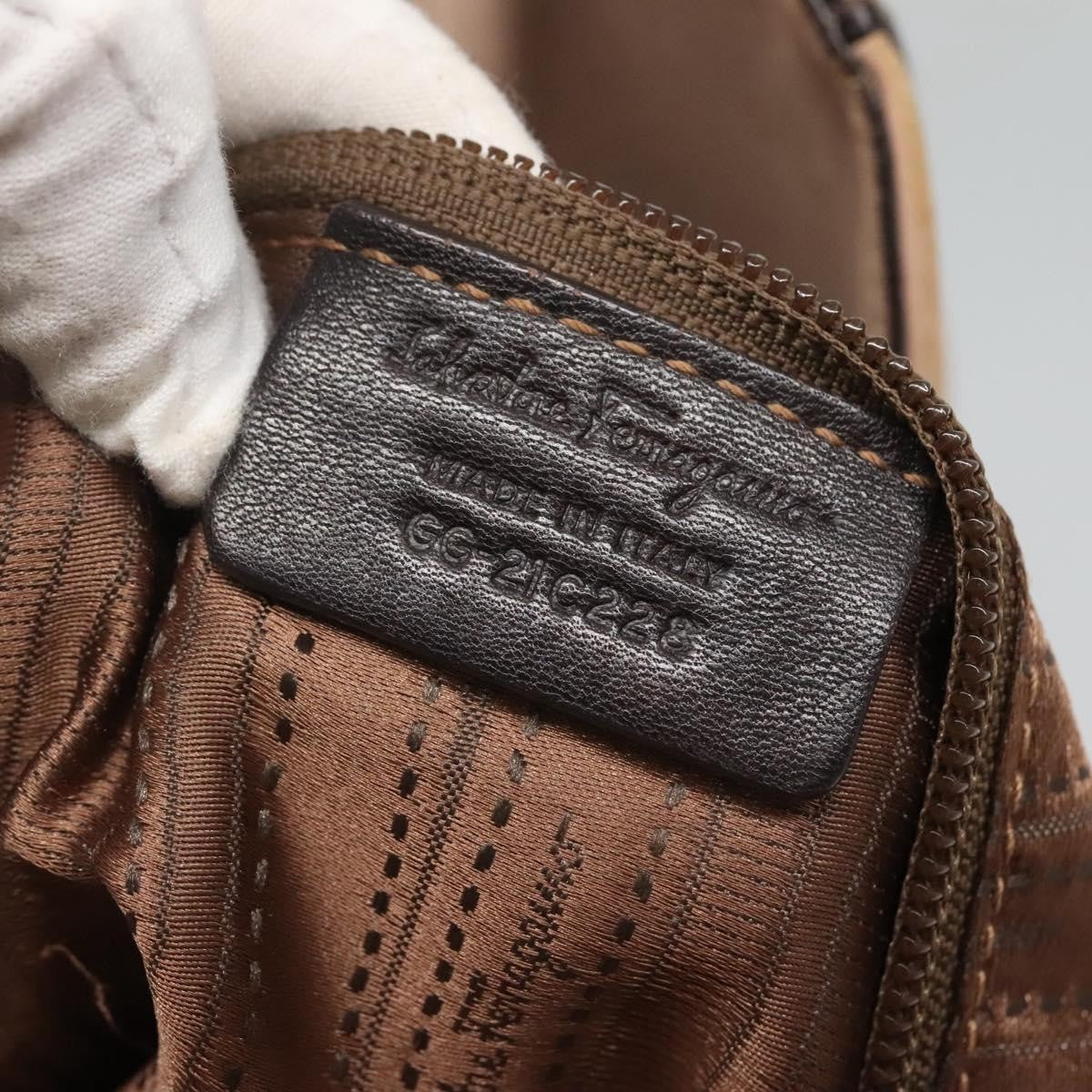 Salvatore Ferragamo Gancini Hobo Leather, BEIGE, LEATHER, Handbag