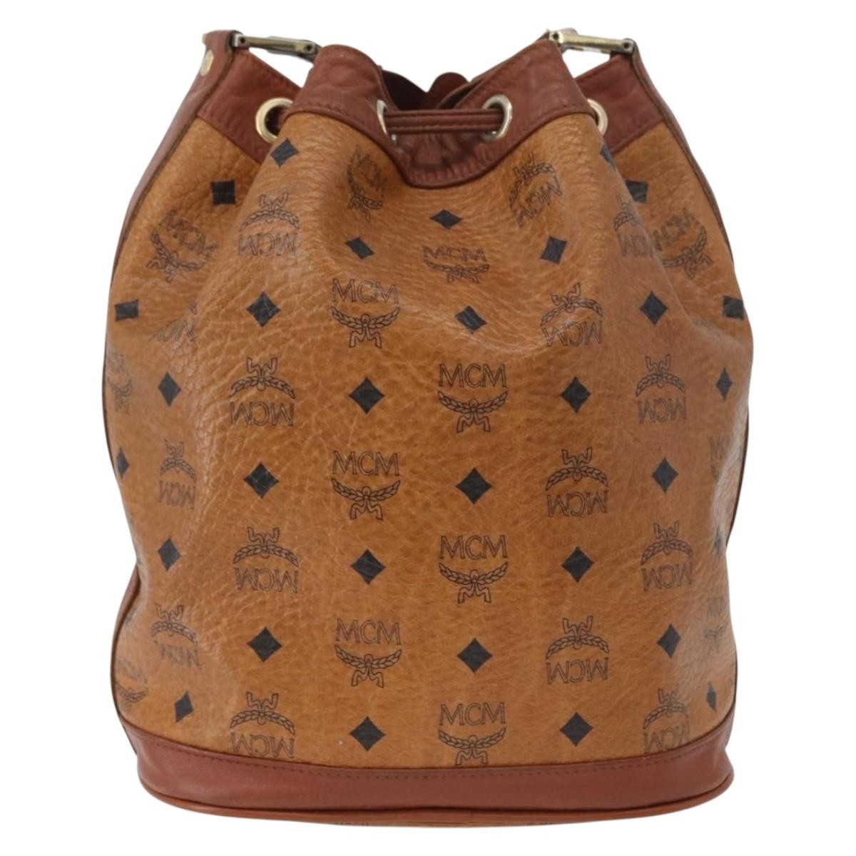 MCM Visetos Shoulder bag Canvas, BROWN, CANVAS, Shoulder bag